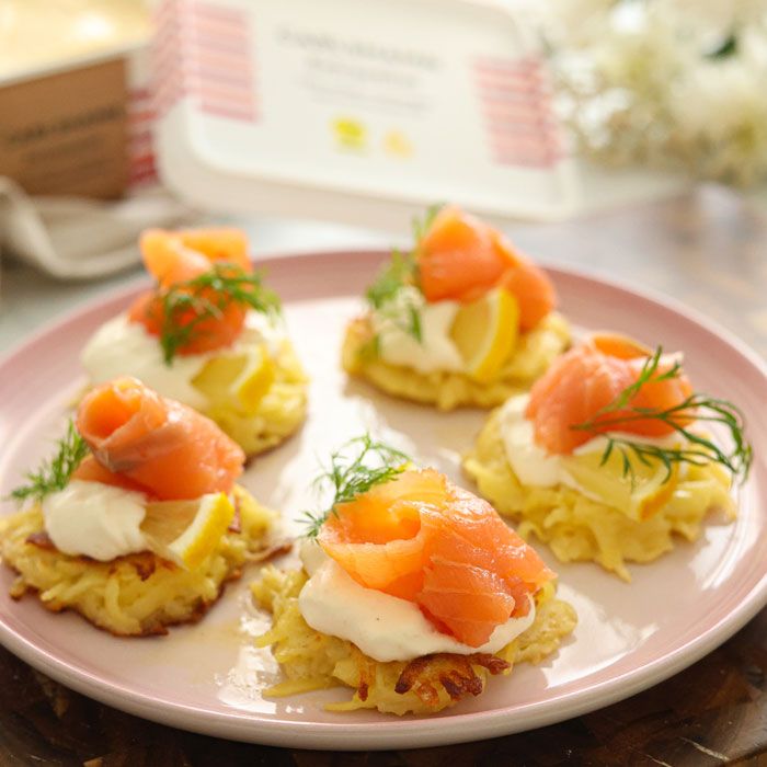 Lax på råraka med pepparrots crème